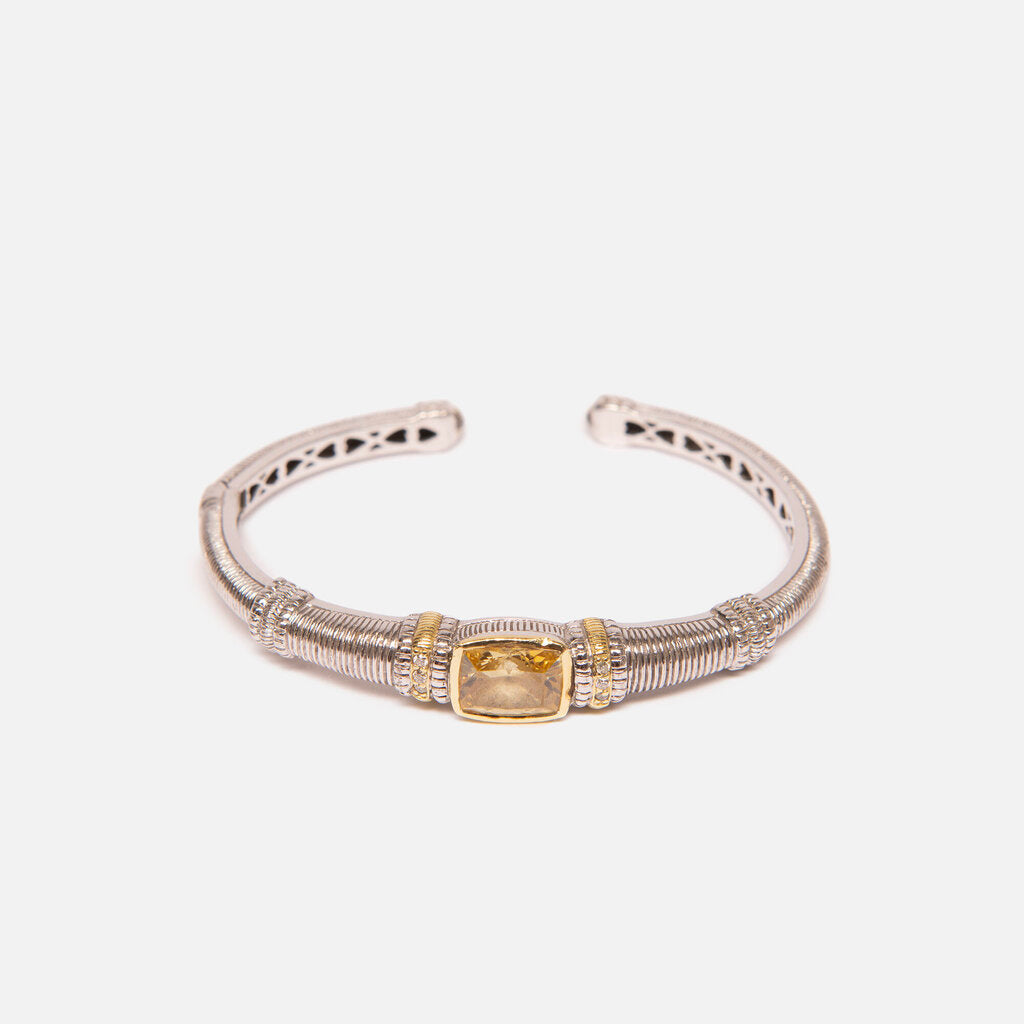 Judith Ripka 18k Gold + Sterling Silver Bracelet