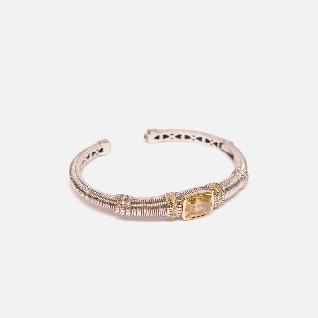 Judith Ripka 18k Gold + Sterling Silver Bracelet