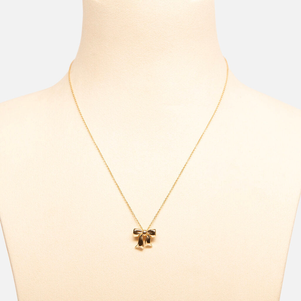 Tiffany & Co Bow/Ribbon 18K Gold Necklace