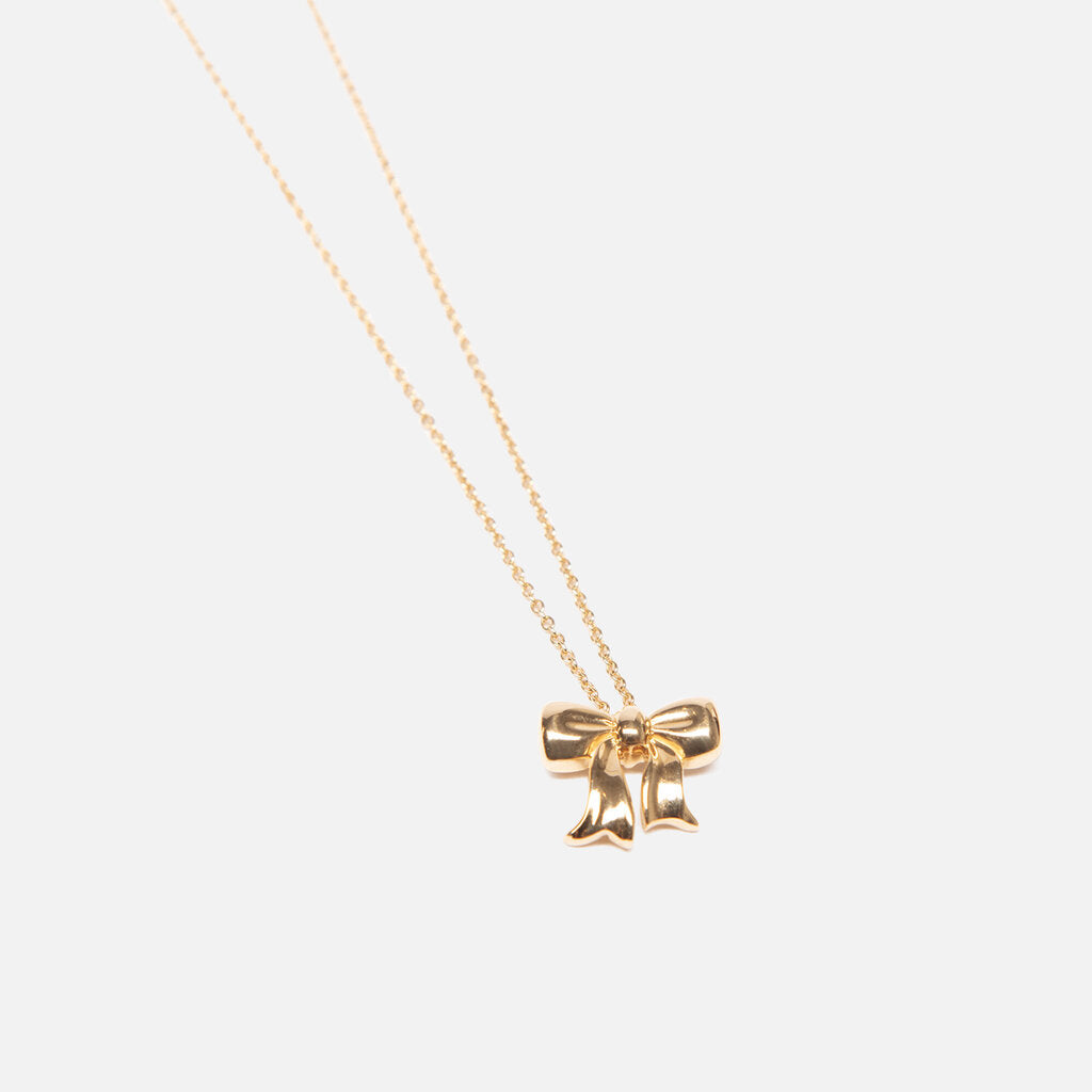 Tiffany & Co Bow/Ribbon 18K Gold Necklace