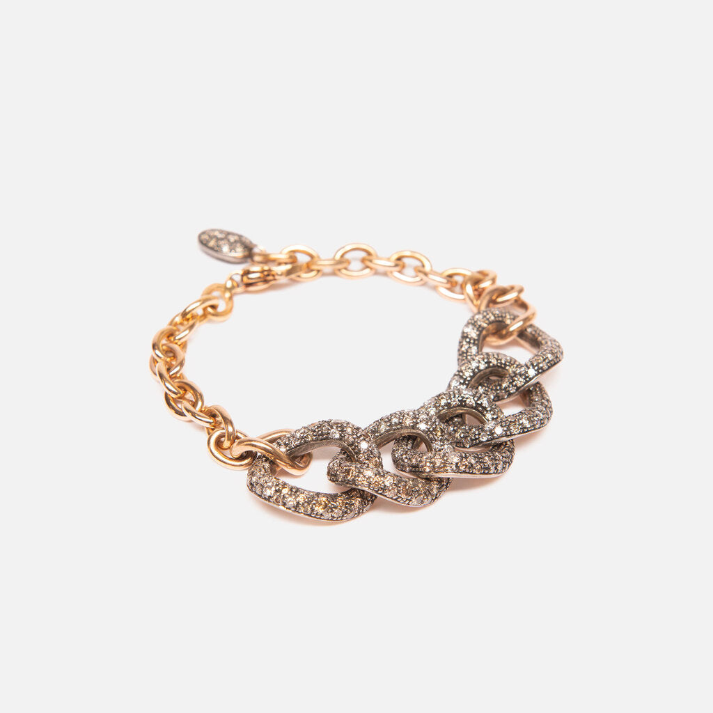 Florentine Designer Black Diamond Bracelet