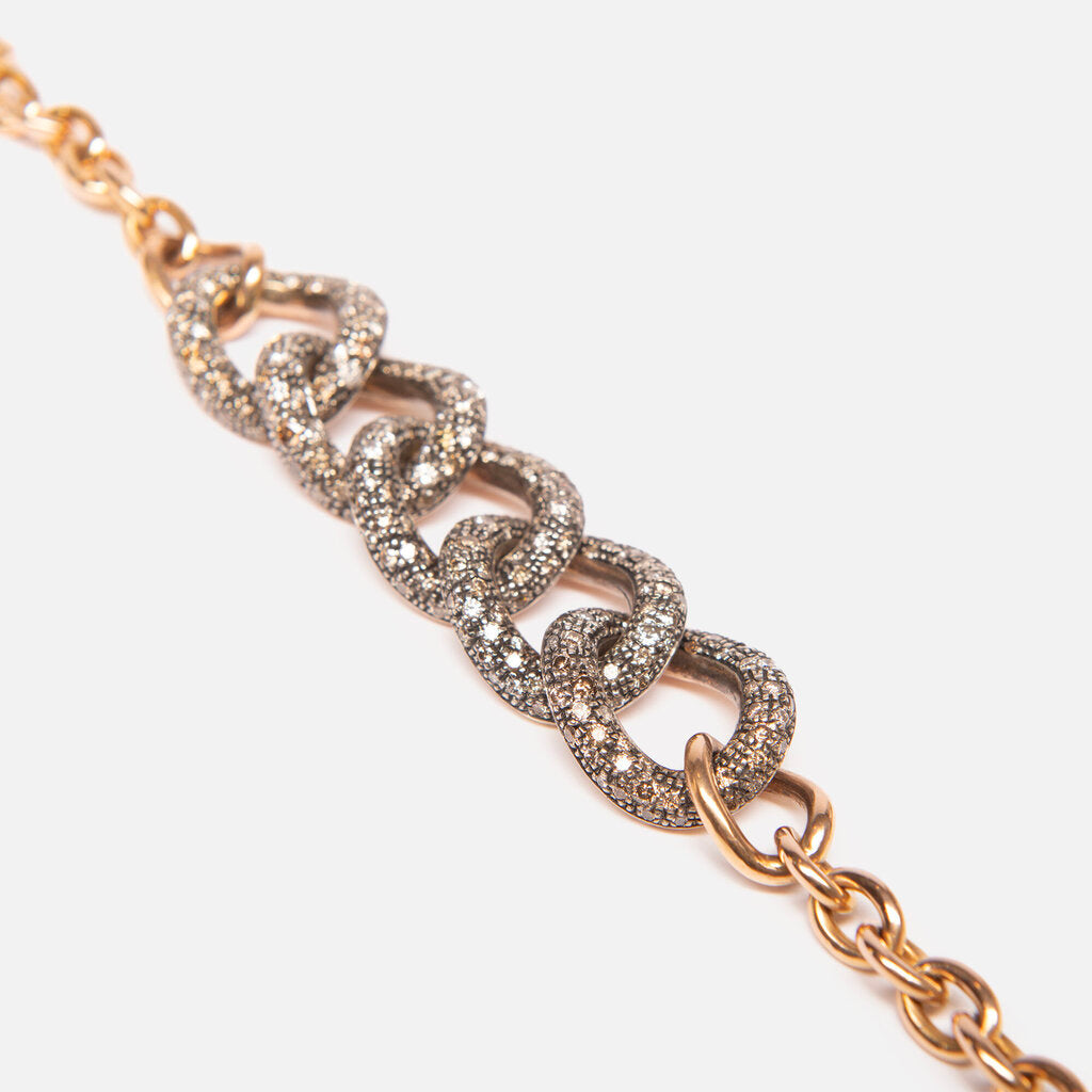 Florentine Designer Black Diamond Bracelet