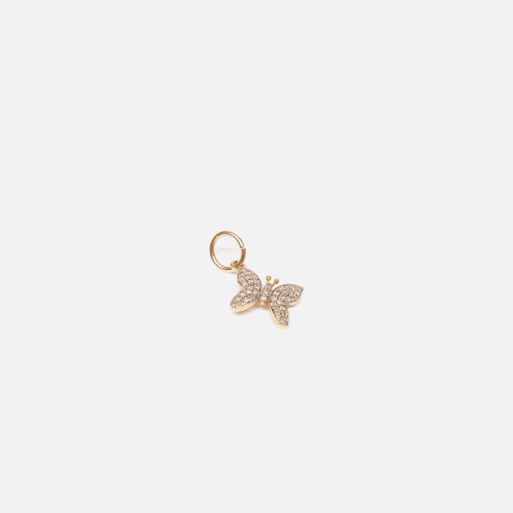 Jewels By Piper Yellow Gold + Diamond Mini Butterfly Pendant