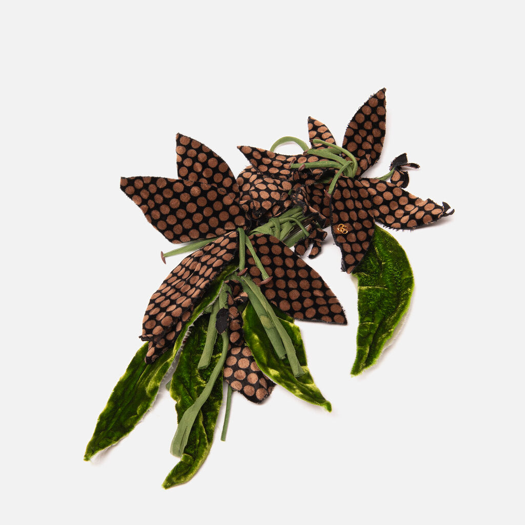 Gucci Mulit Color Floral Velvet Brooch