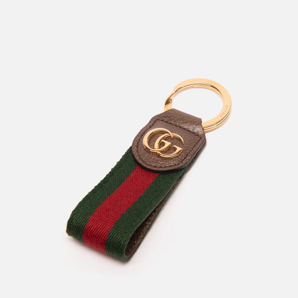 Gucci Ophidia Sherry Canvas Leather Bag Charm