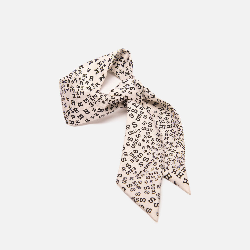 Hermes B&W Silk Twilly