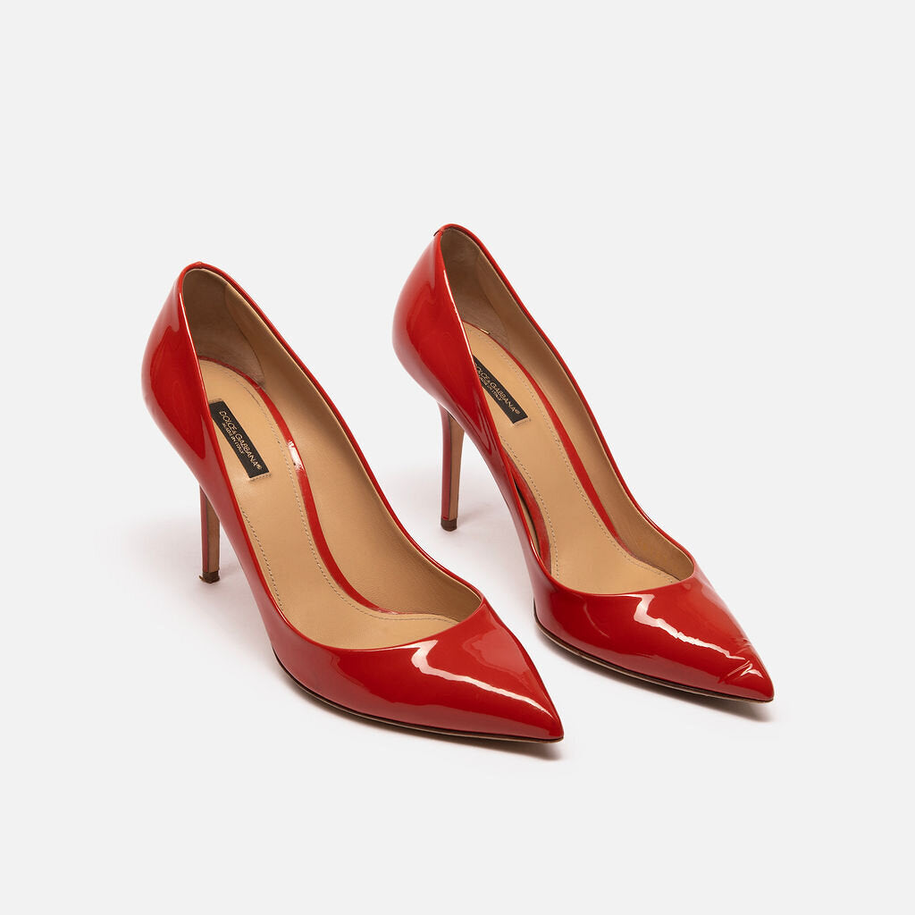 Dolce & Gabbana Tomato Red Patent Pumps