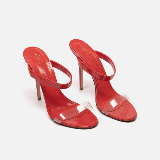 Giuseppe Zanotti Red Patent Leather & PVC Heel