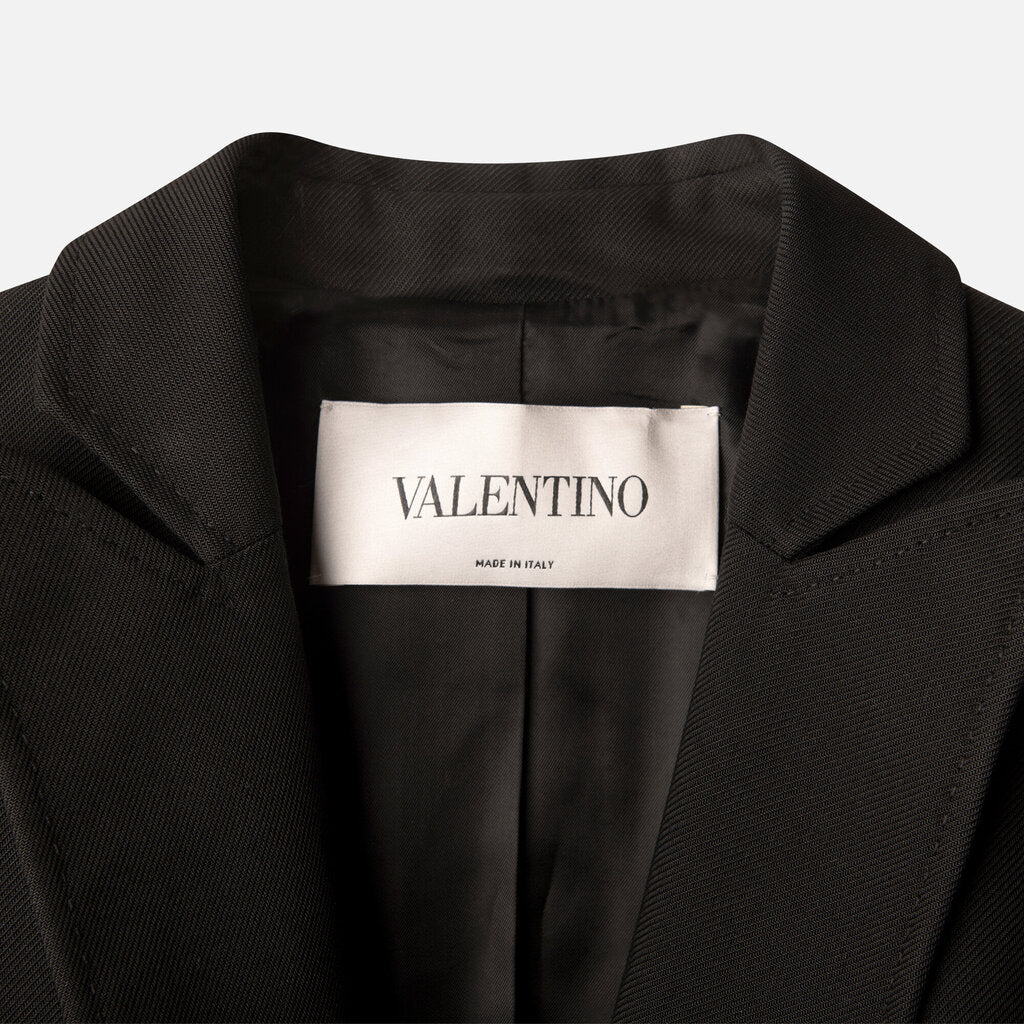 Valentino Black Dunettine Silk Blazer