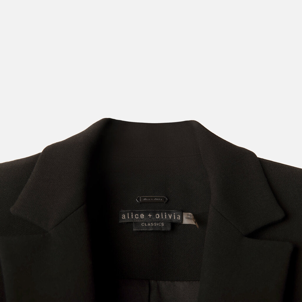 Alice + Olivia Black Poly/Viscose Blazer