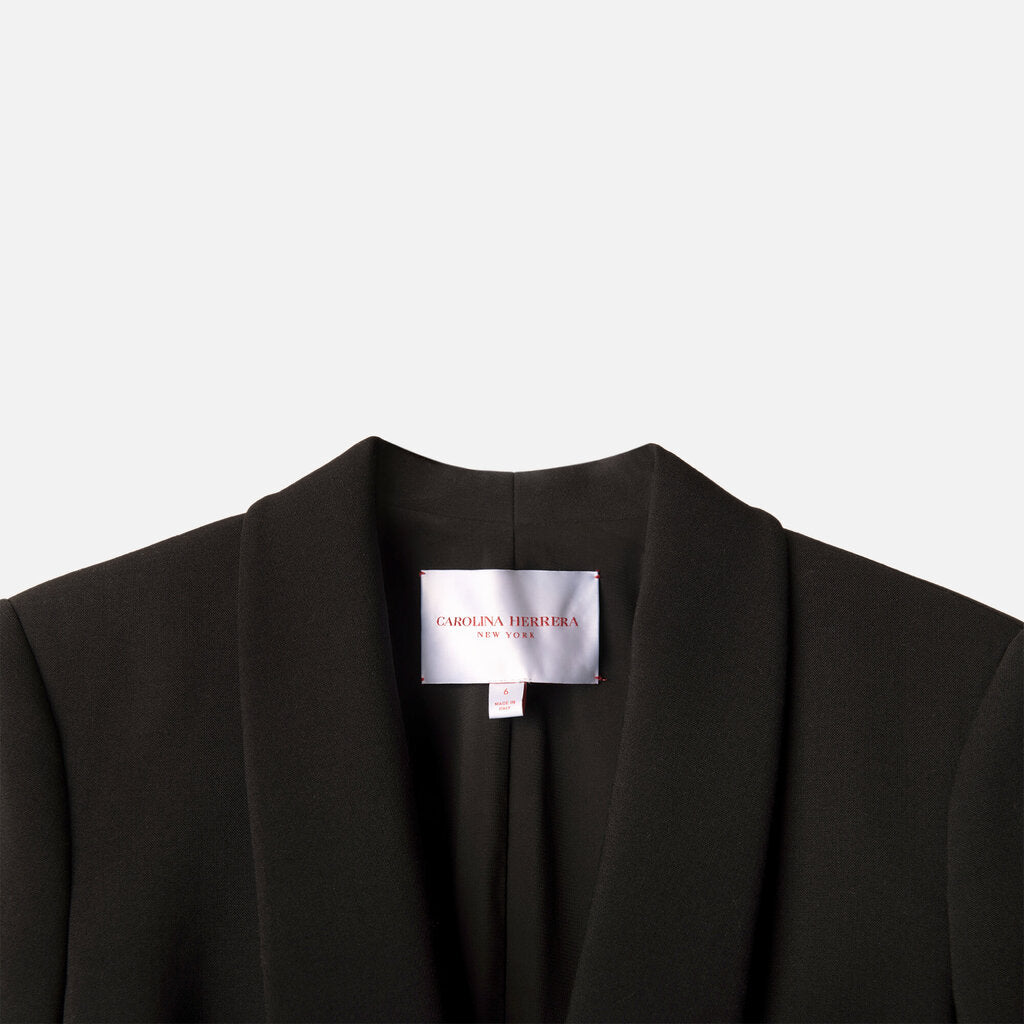 Carolina Herrera Black Wool Blazer