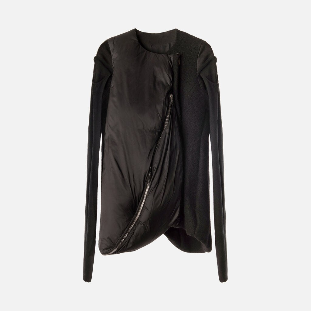 Rick Owens Black Wool Down Jacket