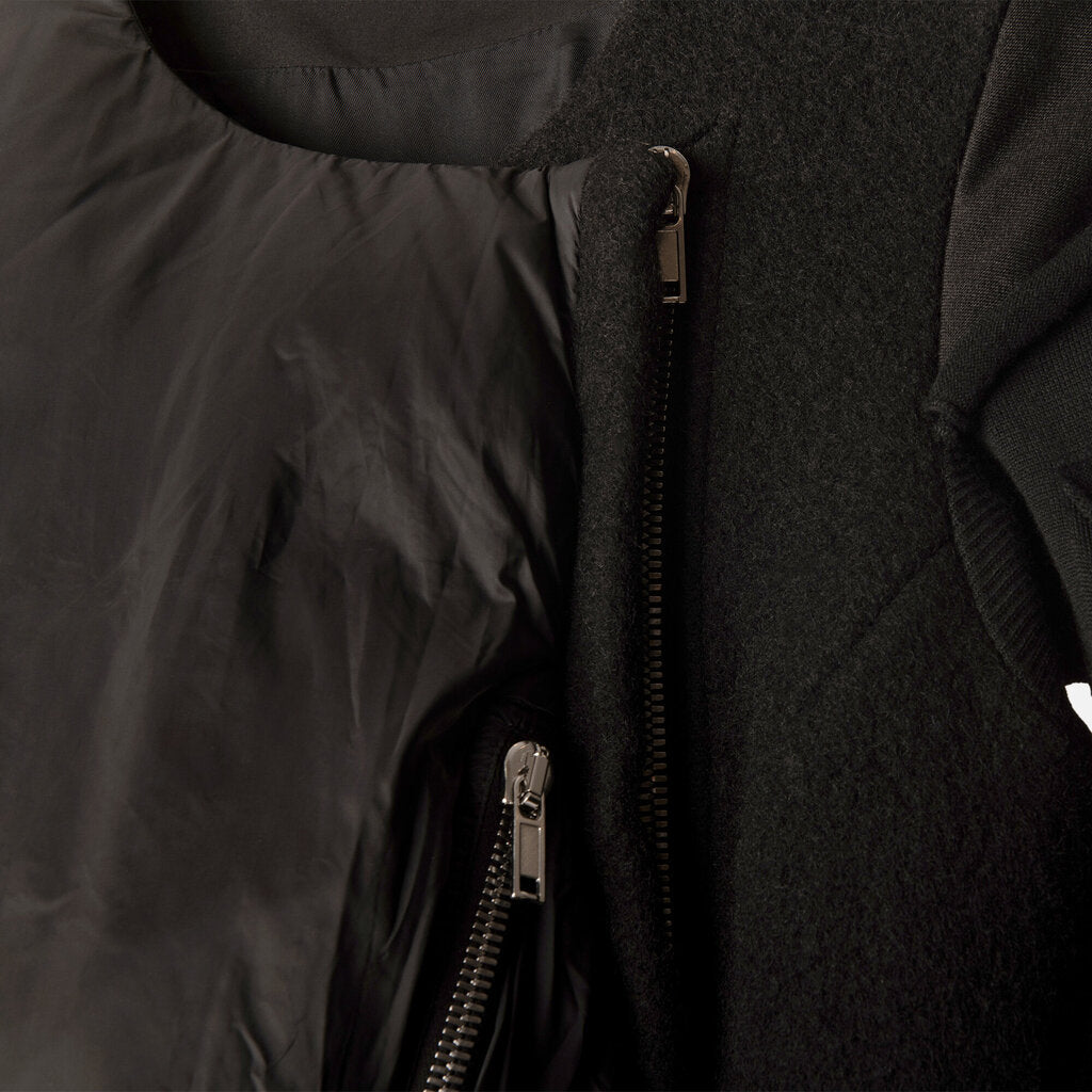 Rick Owens Black Wool Down Jacket