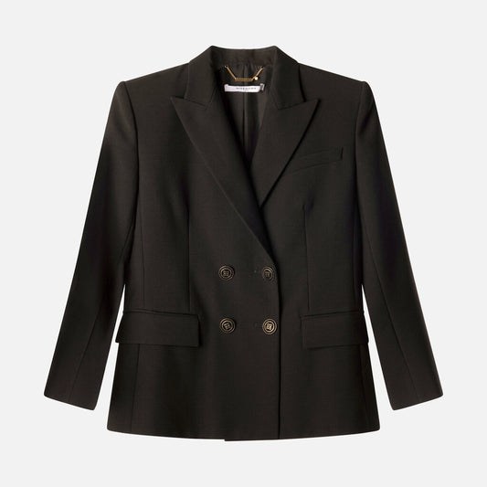 Givenchy Black Wool/Mohair Double Breasted Blazer