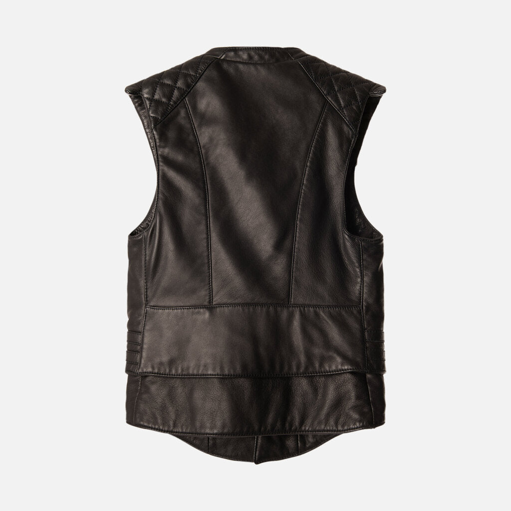 Balenciaga Leather Silver Hardware Biker Vest
