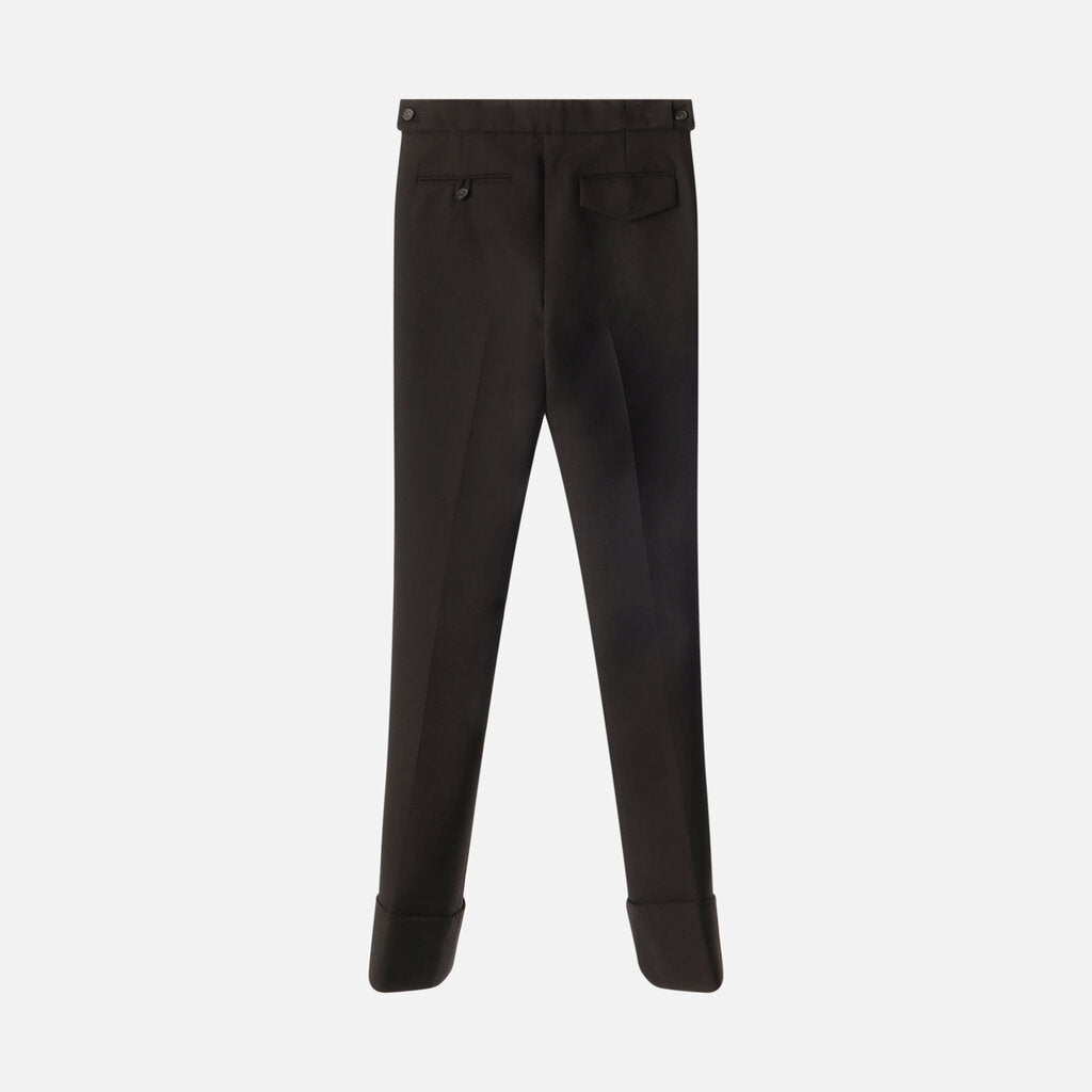 Tod's Black Straight Leg Cuffed Trouser