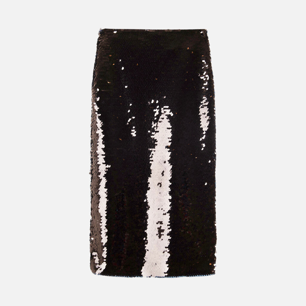 TWP Navy Sequin Midi Skirt