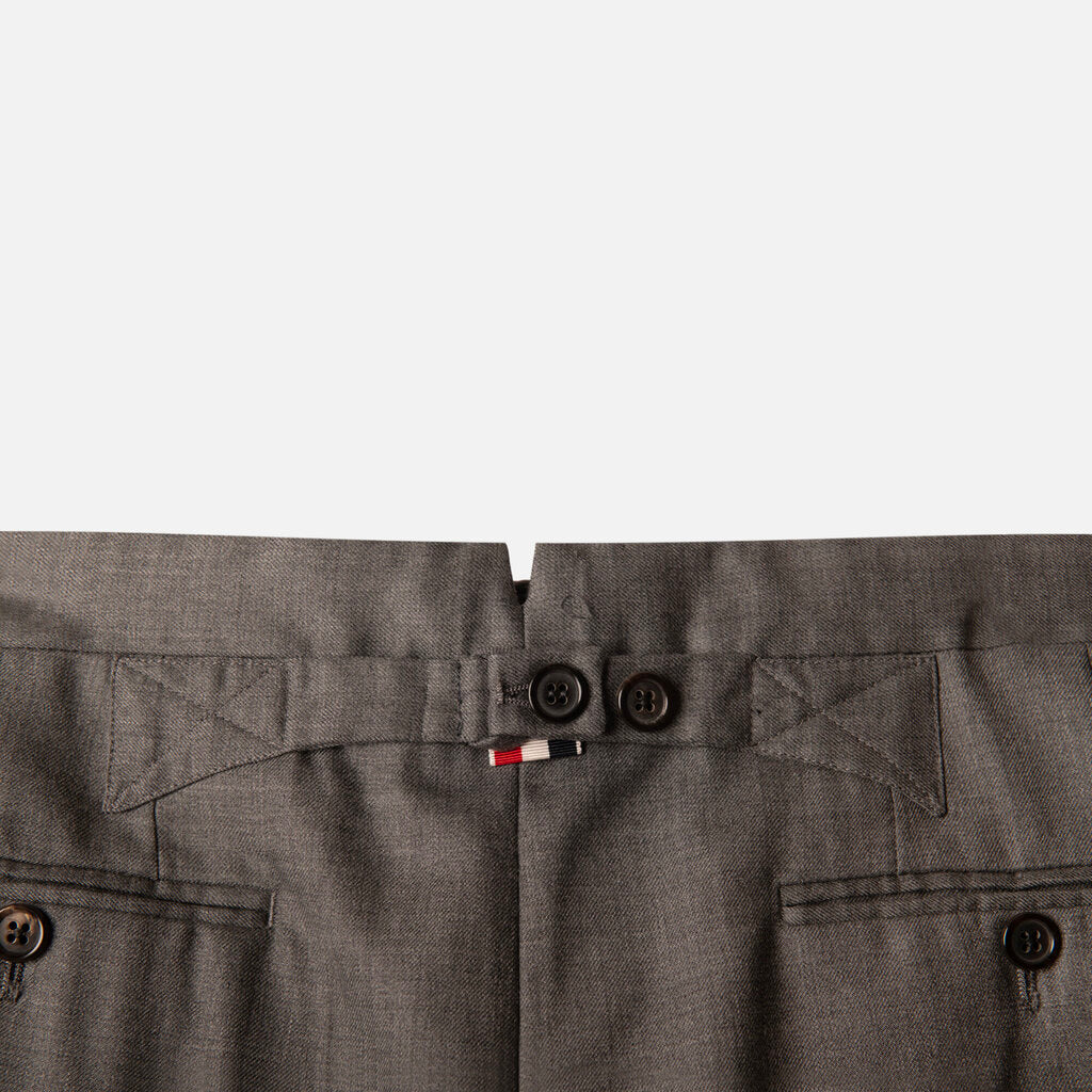 Thom Browne Gray Button Detail Short