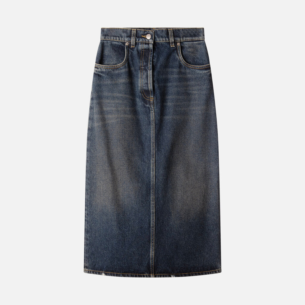 Prada Blue Denim Pencil Skirt