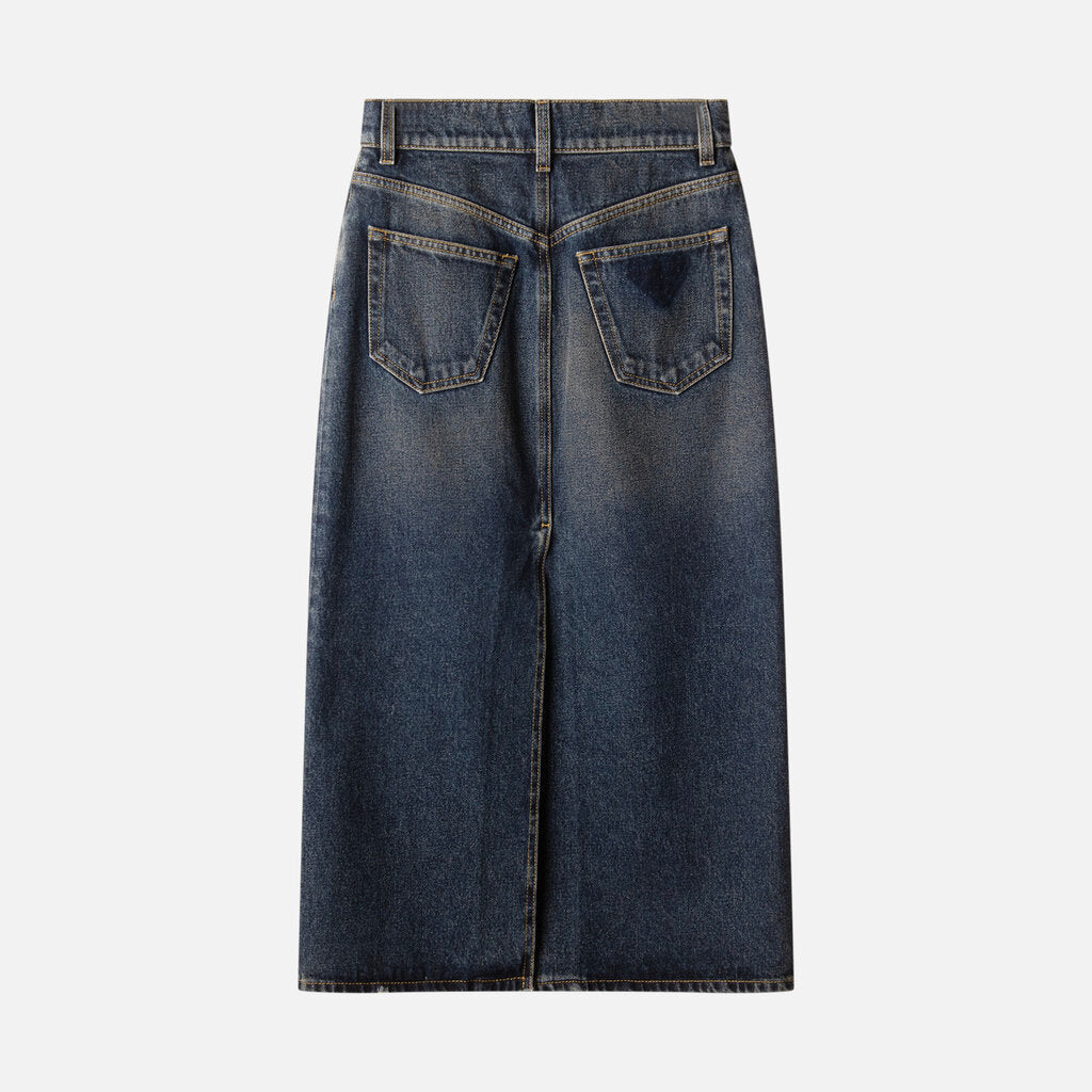 Prada Blue Denim Pencil Skirt
