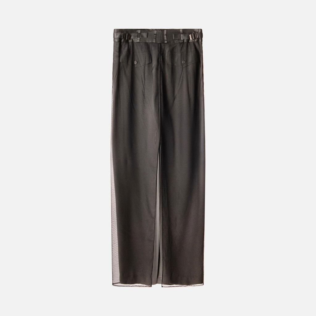 Gucci Black Mesh Maxi Skirt