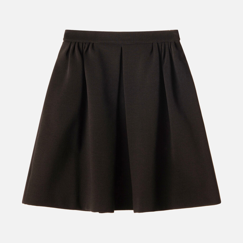 Miu Miu Black Poly Pleated Mini Skirt