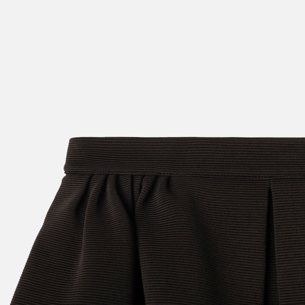 Miu Miu Black Poly Pleated Mini Skirt