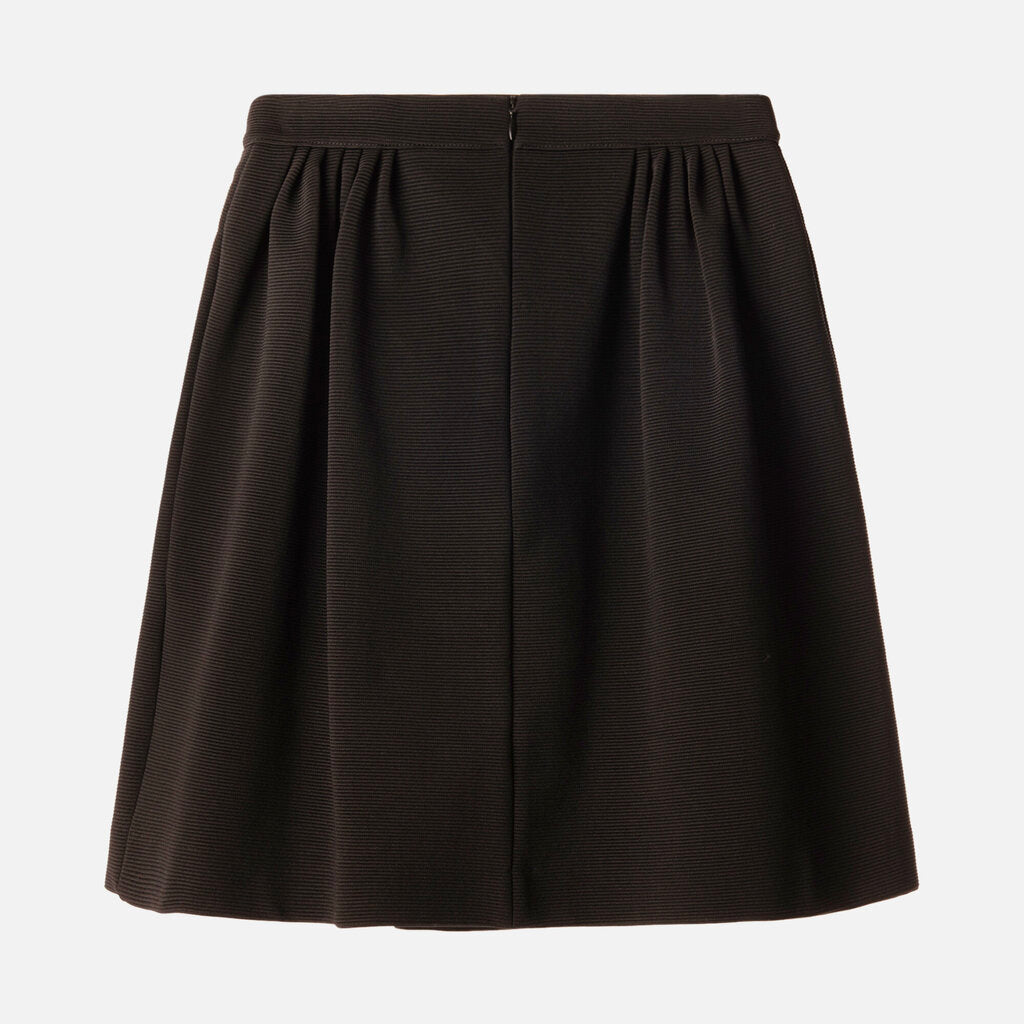 Miu Miu Black Poly Pleated Mini Skirt