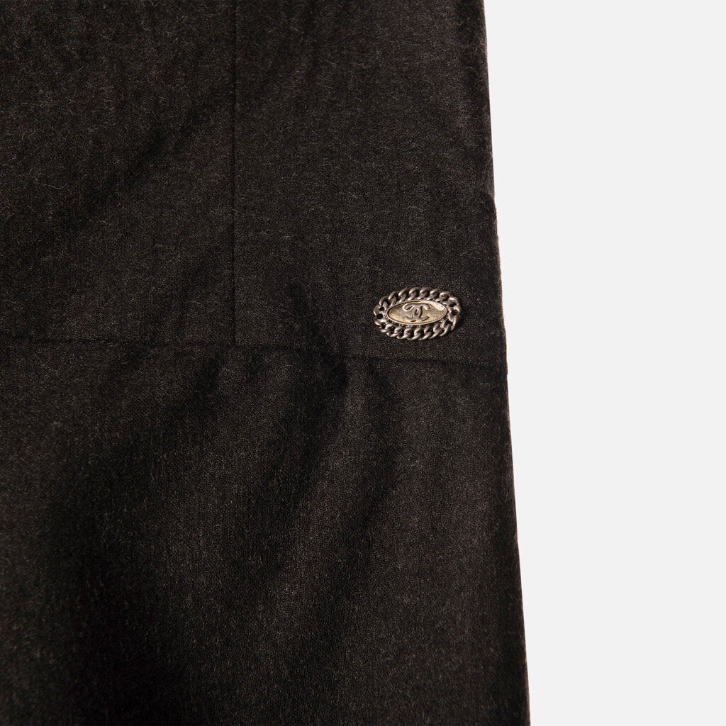 Chanel Black Wool Skirt