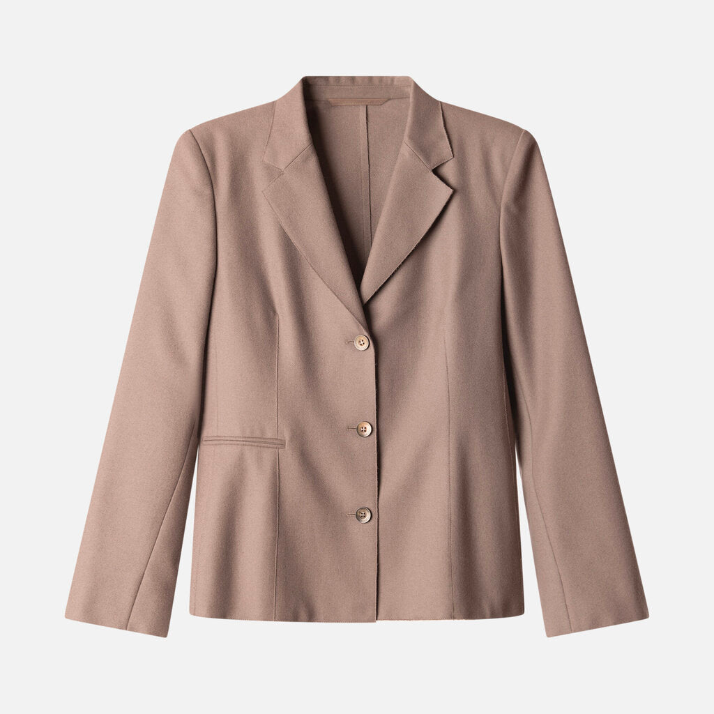 Gucci Taupe Wool Belted Blazer