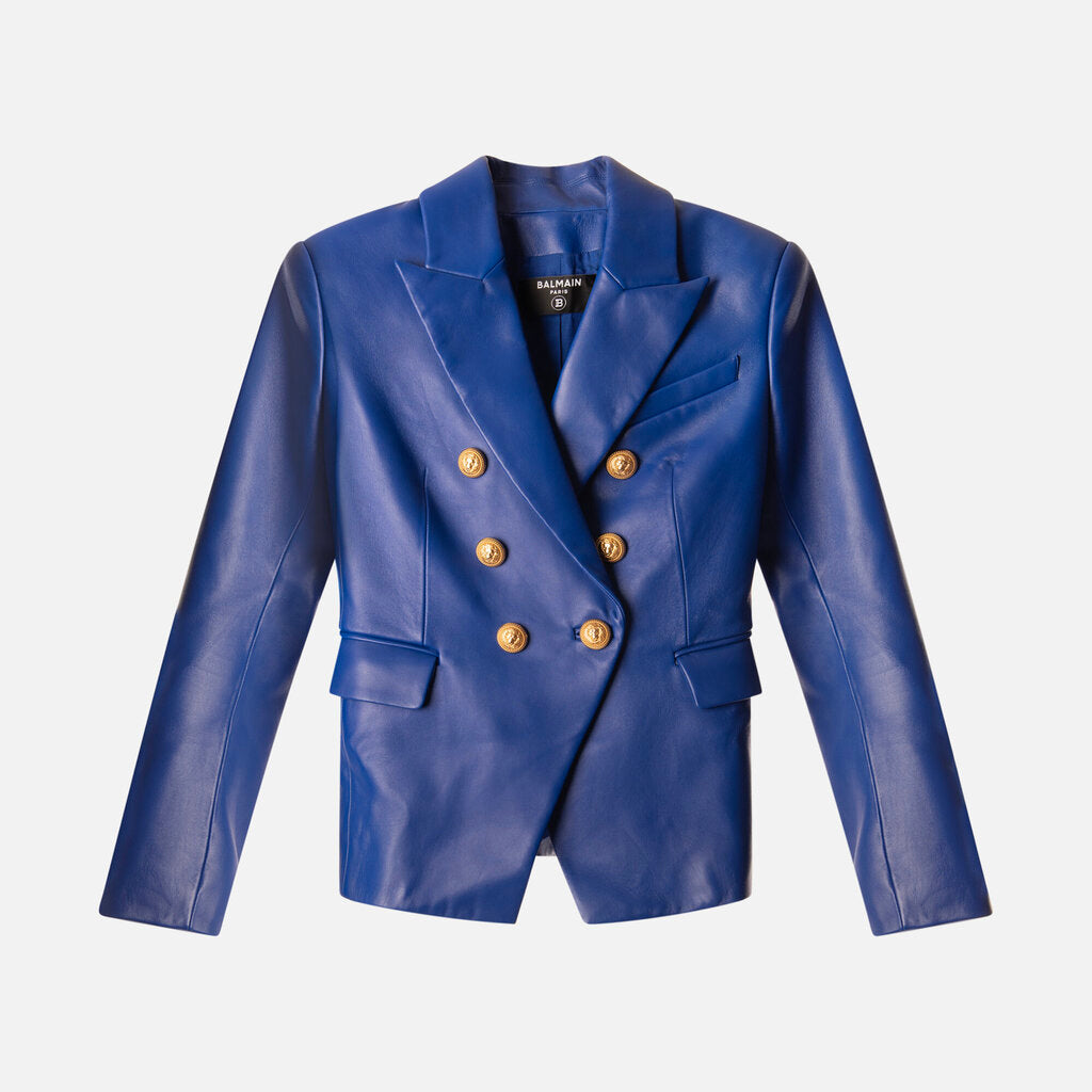 Balmain Blue Lambskin Blazer (NWT 5500)