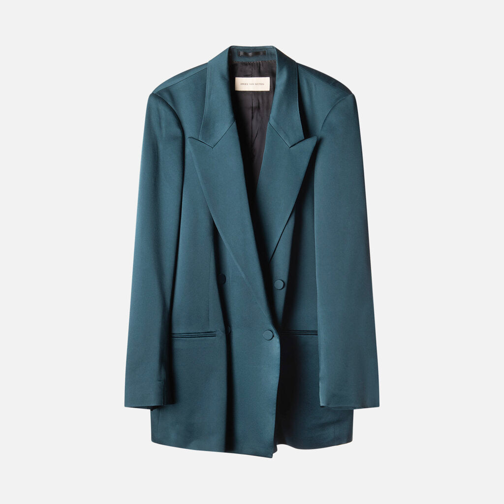 Dries Van Noten Blue Acetate/Viscose Oversized Blazer