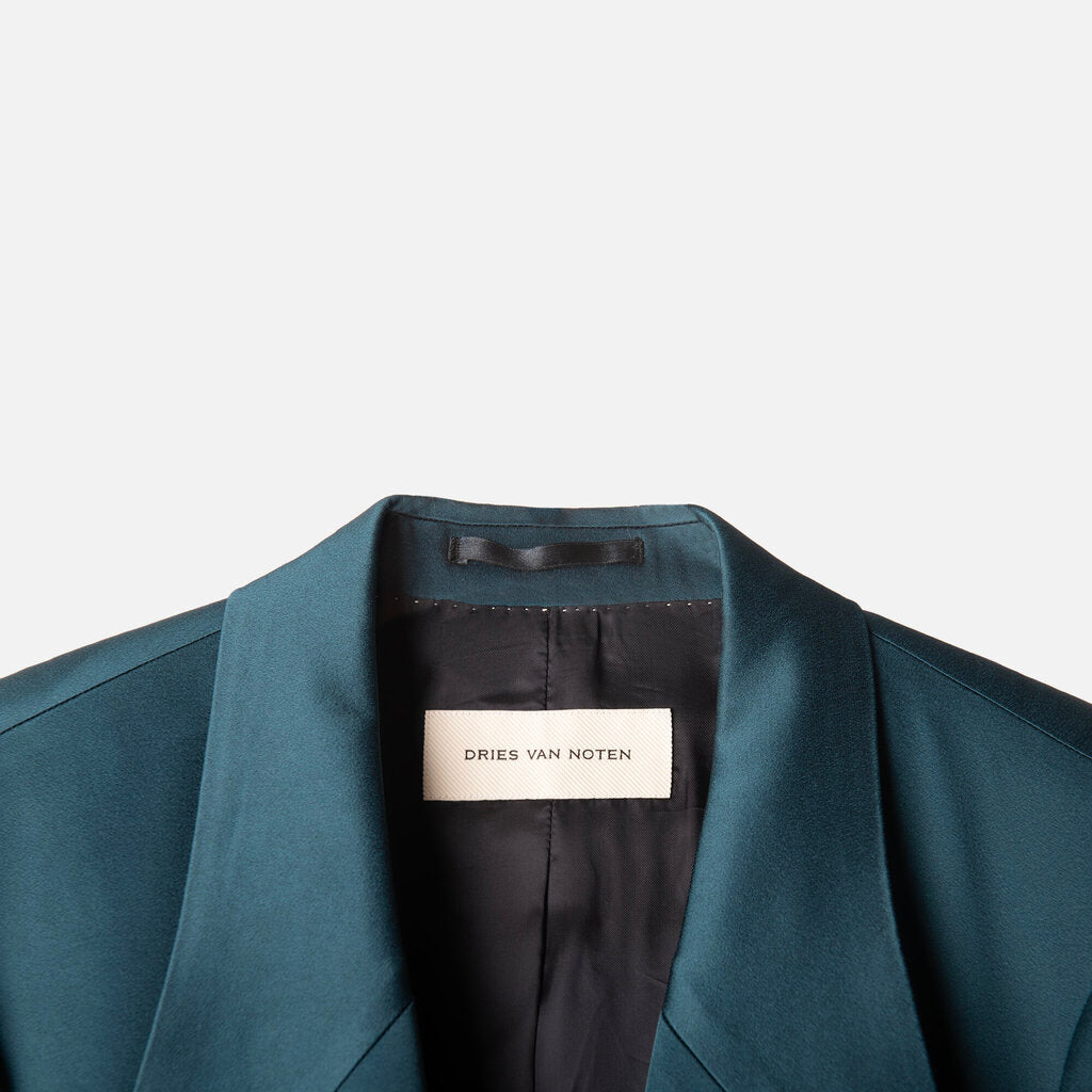 Dries Van Noten Blue Acetate/Viscose Oversized Blazer