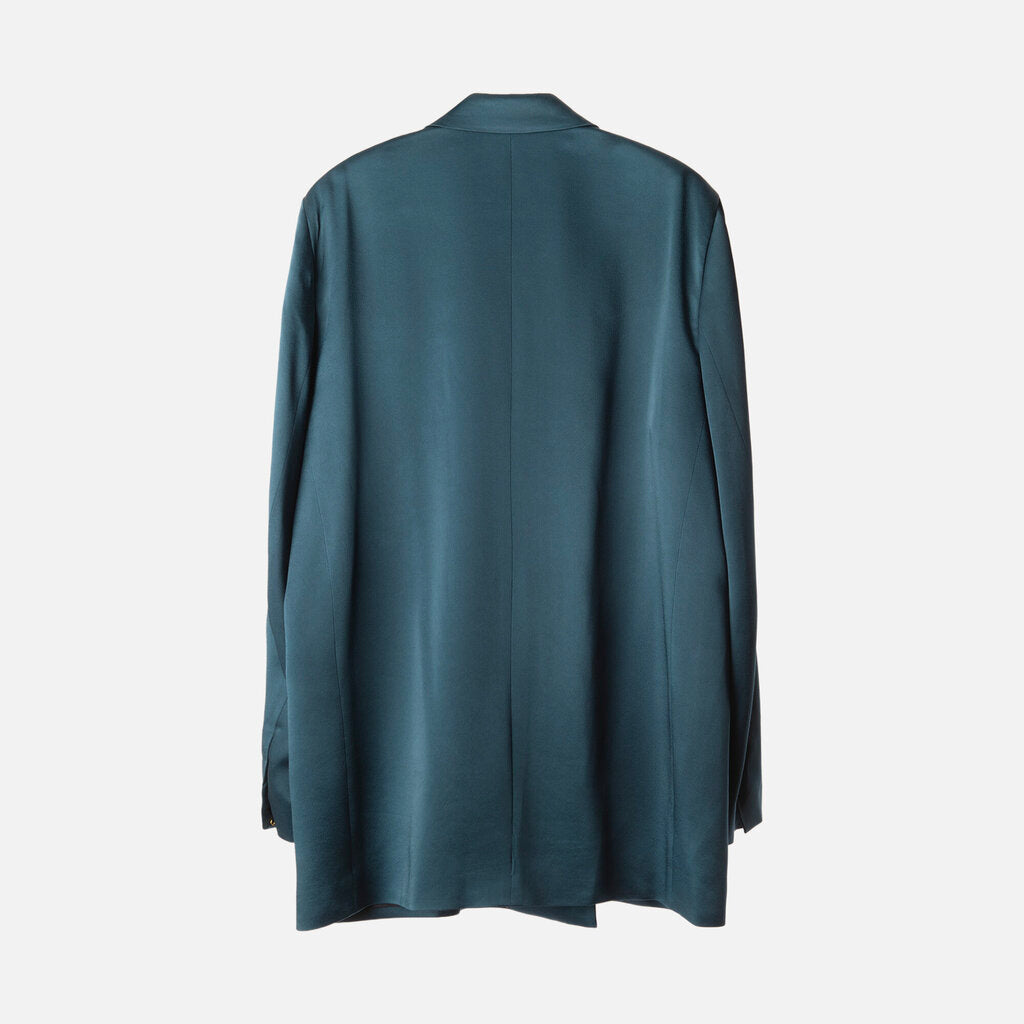 Dries Van Noten Blue Acetate/Viscose Oversized Blazer