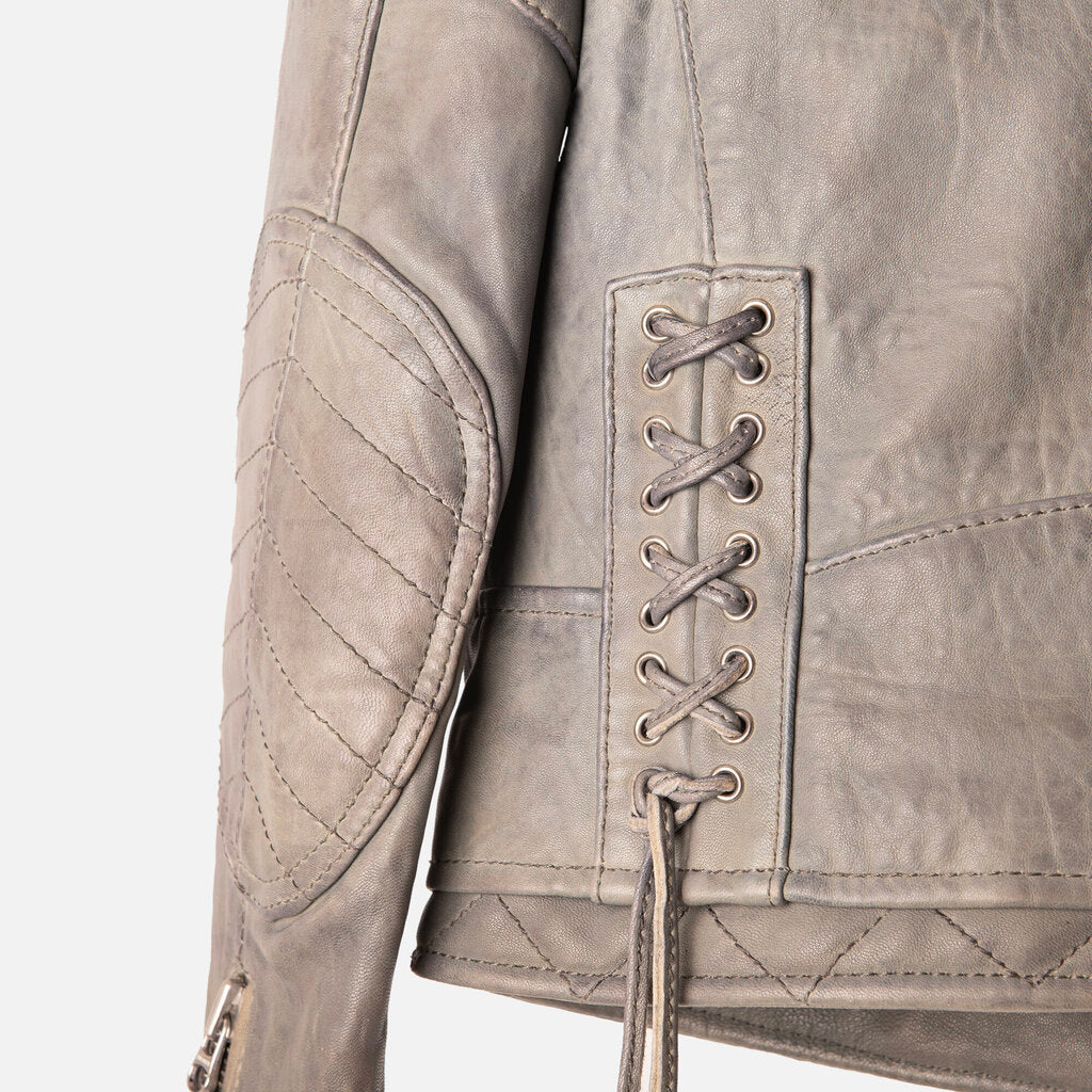 Zadig & Voltaire Blue Leather Moto Jacket