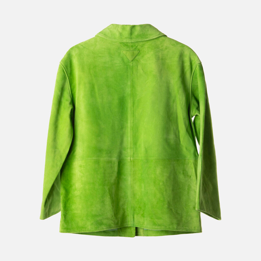 Prada Apple Green Suede Jacket