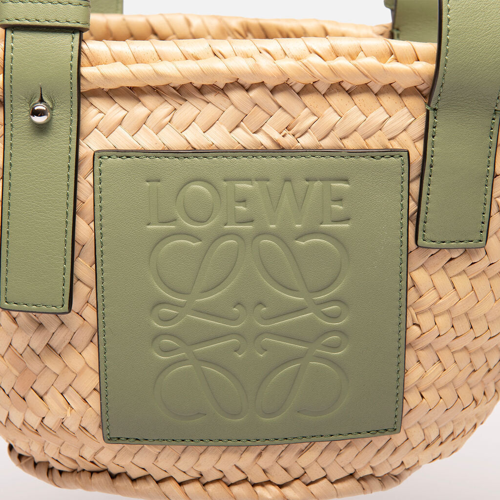 Loewe Avocado Woven Straw Basket