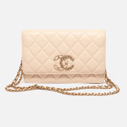 Chanel Cream Lambskin Chain WOC