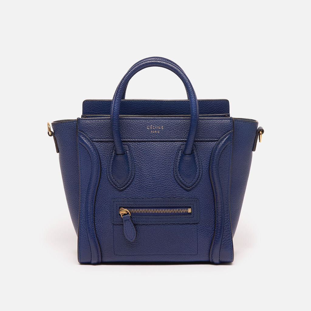 Celine Indigo Blue Nano Luggage Tote