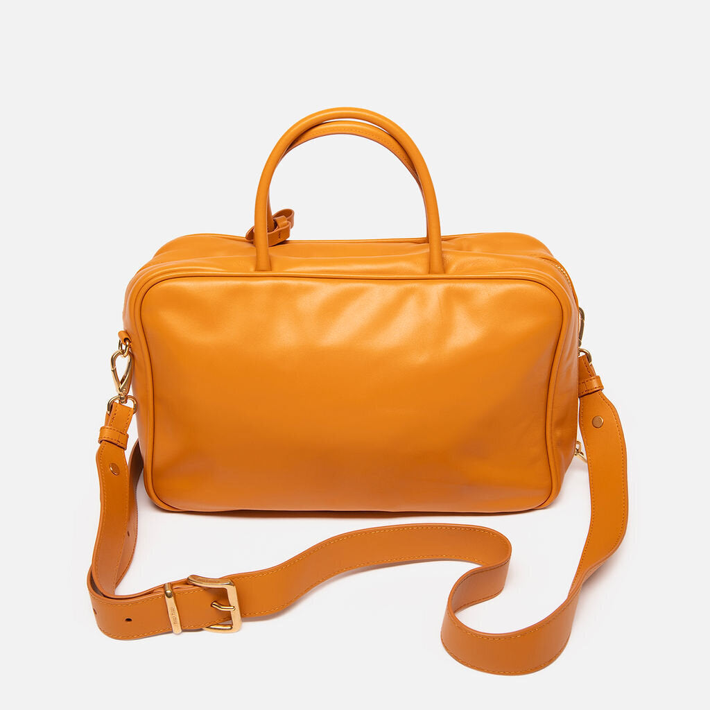 Miu Miu Orange Softy Large Top Handle