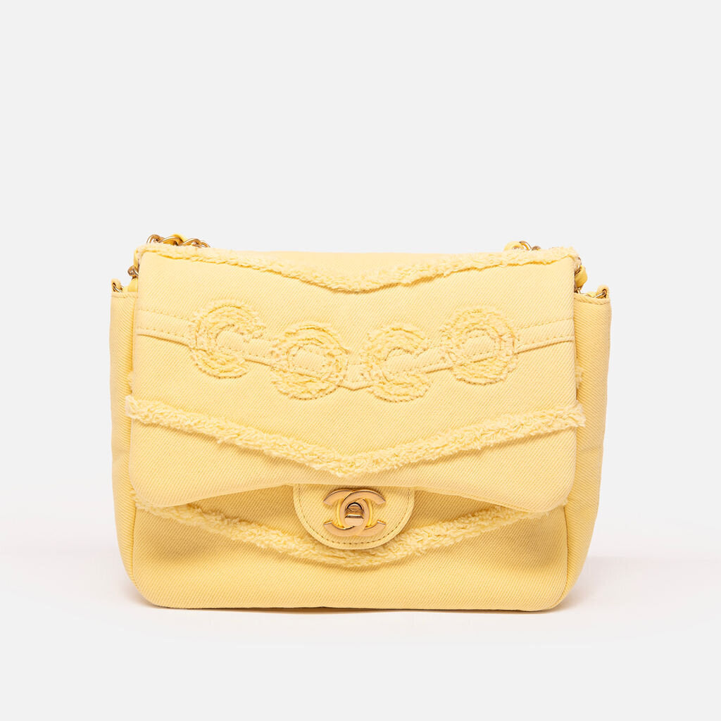 Chanel Yellow Denim COCO Flap