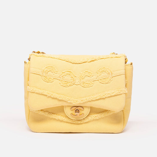Chanel Yellow Denim COCO Flap