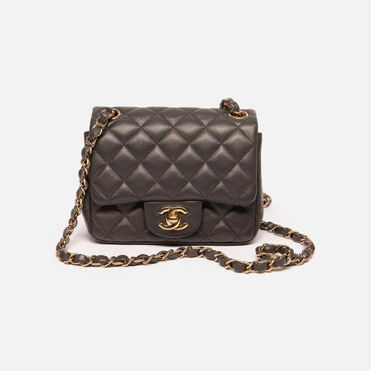 Chanel Dark Grey Mini Square
