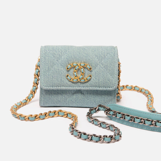 Chanel Light Blue Denim 19 WOC