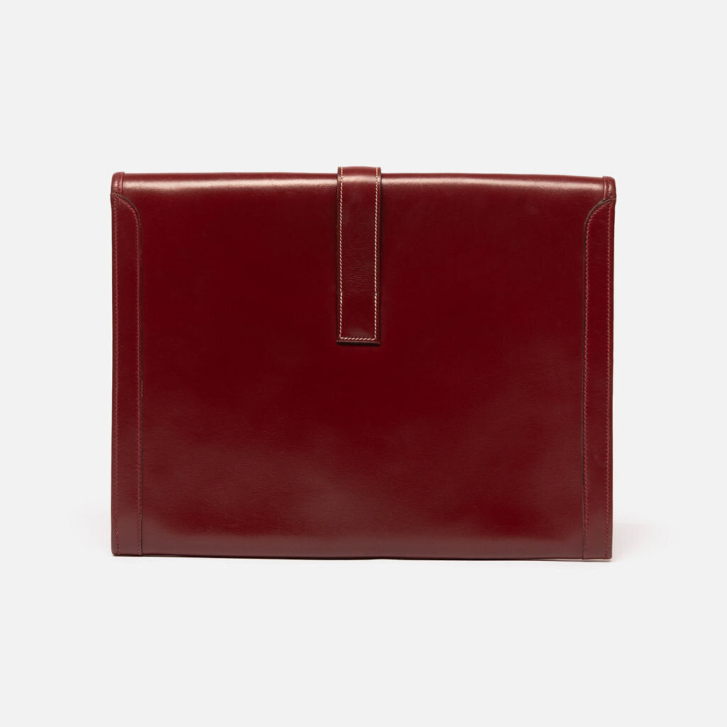 Hermes Rouge H Boxcalf GM Jige