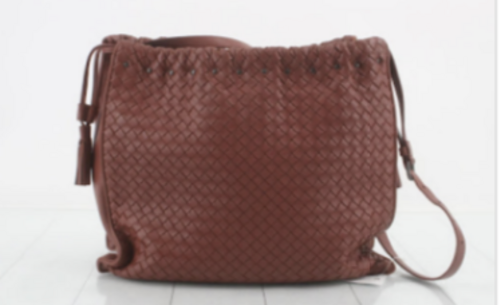 Brown Intrecciato Bucket Bag