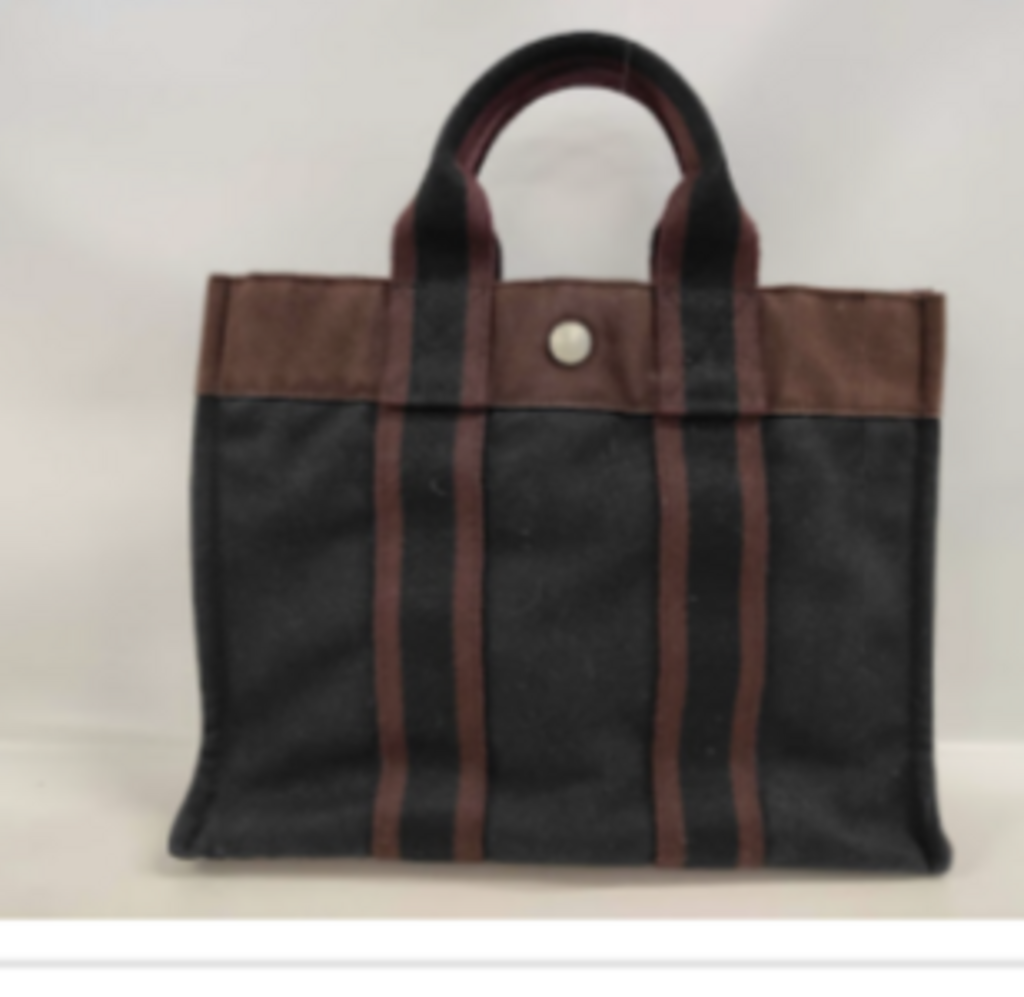 Black & Brown Canvas Herline Tote