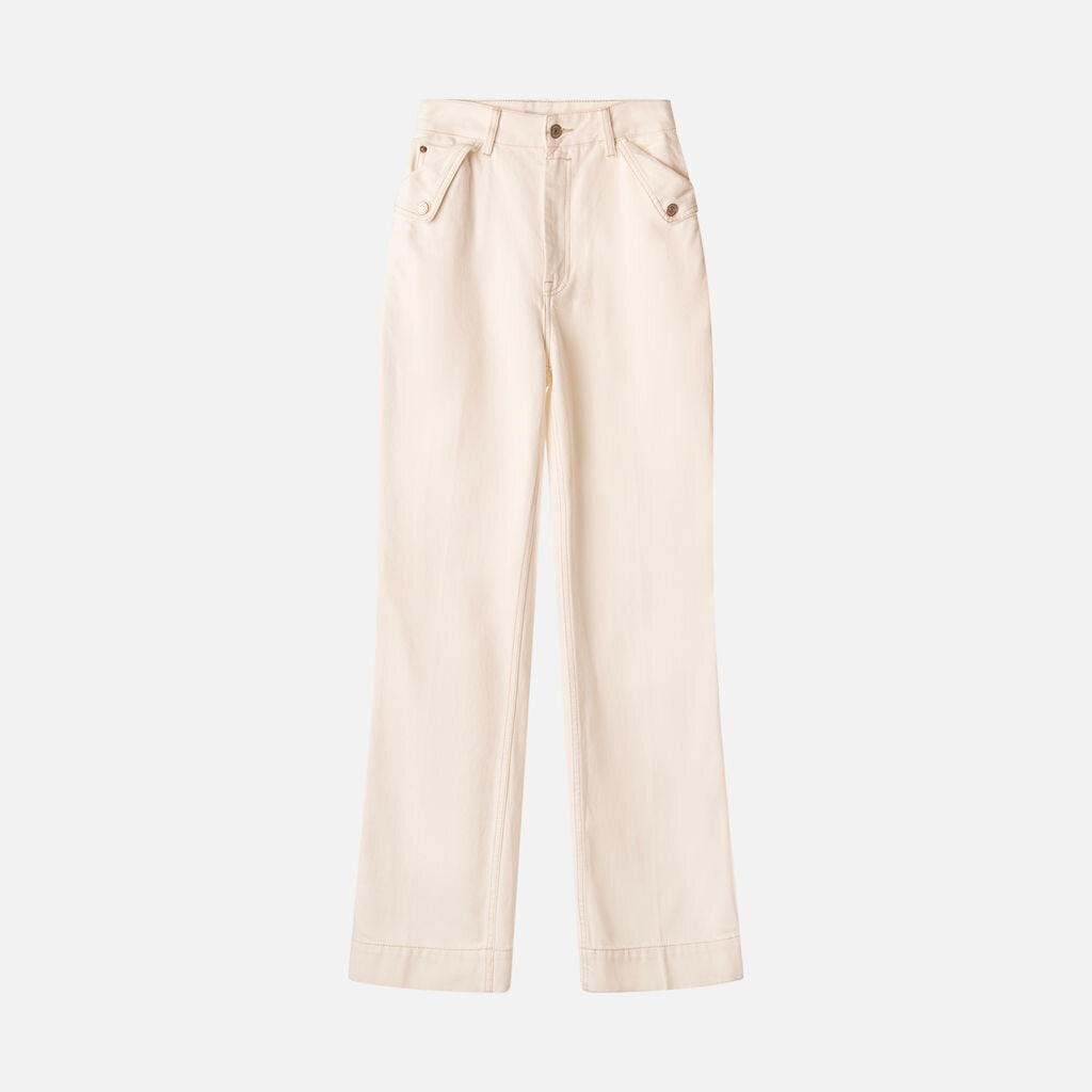 Zimmermann White Straight Leg Jean