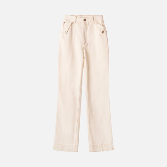 Zimmermann White Straight Leg Jean
