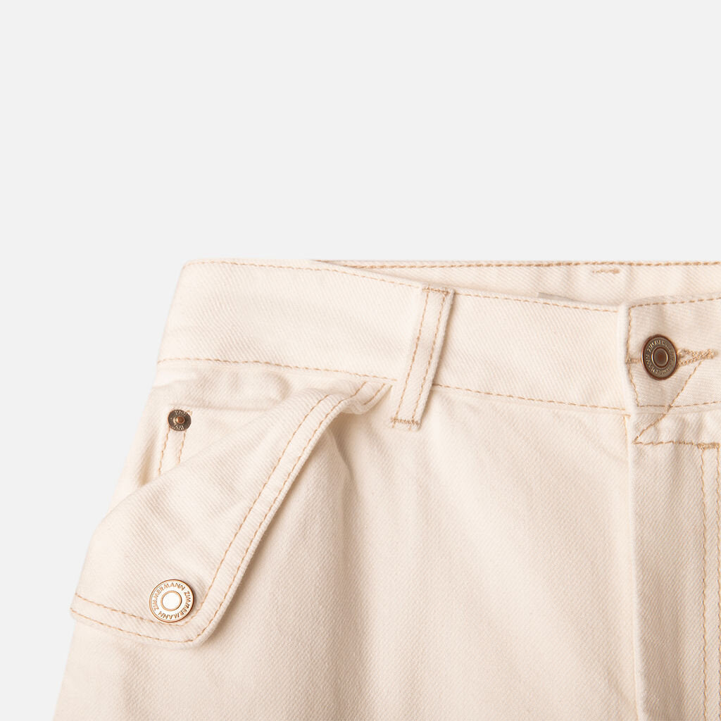 Zimmermann White Straight Leg Jean